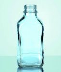   Square screw cap bottles, narrow neck soda-lime glass,clear,without dust proof cap cap. 100 ml