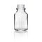   Square screw cap bottle 250 ml wide neck, clear, thread 45, soda-lime glass, without cap