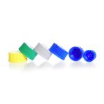 Screw caps PP, GL 45, green, with lip seal, pack of 10