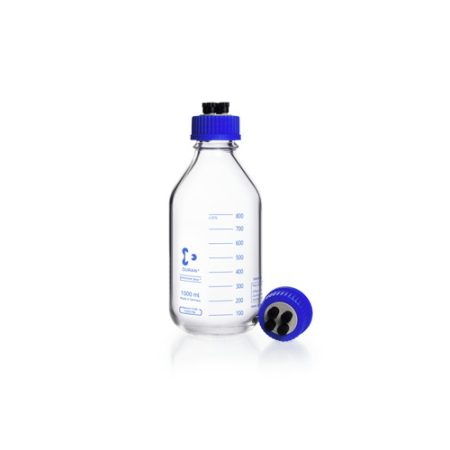 Laboratory bottles, 1000 ml DURAN HPLC GL 45, PP, 4 port-screw cap