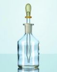   Dropping bottles,with glass pipet complete with rubber teat,amber glass,cap. 50 ml