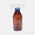   ISOLAB Laborgeräte Narrow neck bottles 250 ml, PP GL 45, with screw-cap, amber sterile, pack of 100