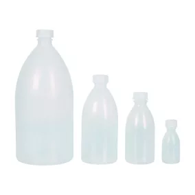   LLG-Keskeny nyakú palack 2000 ml, kerek, LDPE, natúr, kupakkal