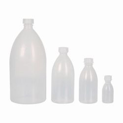 LLG-Narrow-neck bottle 50 ml round, LDPE, nature, with closure, pack of 50