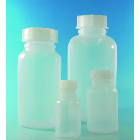   LLG-Széles nyakú palack 1000 ml, kerek, LDPE, natúr, kupakkal, 4 db-os kiszerelés