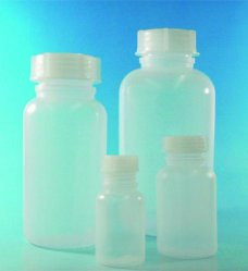 LLG-Wide-neck bottle 100 ml round, LDPE, natural, with closure, pack of 20