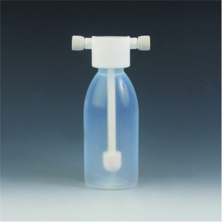 Gas washing bottle, cap. 500 ml, PFA