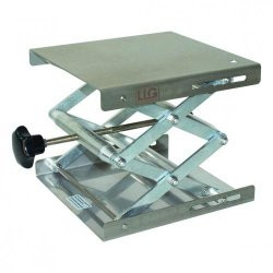 LLG-Lab jack 200x200 mm height min.60 mm, height max.270 mm, stainless steel