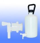   LLG-Bottle (carboy) 5 ltr. narrow mouth, ? 167 x H 355mm, w. stopcock, HDPE