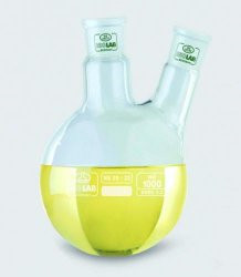 Two-neck round flask 500 ml CN NS 24/29, SN NS 14/23 angled Boro 3.3