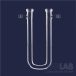   Drying tube U shaped, 180mm diam. 18mm, with nozzle 6mm, Boro 3.3