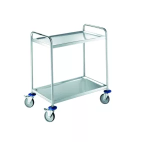   LLG-Szállítókocsi SW 8 x 5-2 krómnikkel-acél, 2 polccal900x600x950 mm