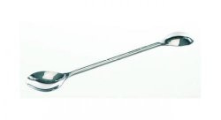 Chemical spoon 120 mm 18/10 steel, double spoon 30x22 mm und 23x17 mm