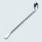 LLG-Spatula - double end - curved - 150 mm stainless steel