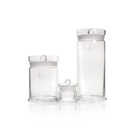 Specimen jars,DURAN®,with knob lid,150x150mm high