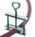   Tubing clip 50mm, Hofmann pattern extra-strong, with wing nut closure, nickel-plated brass