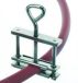   Tubing clip 60mm, Hoffmann pattern extra-strong, with wing nut closure, nickel-plated brass