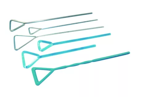 LLG-Drigalski spatula 190x4 mm, rozsdamentes acélfej szélessége 40 mm, egyenes fej, mikrobiológiai vizsgálatokhoz