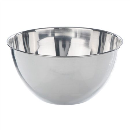 Sand bath bowl 120 mm, 500 ml 18/10 steel, half nodular, flat bottom