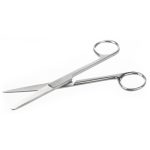 Scissors,st.steel,straight,pointed/pointed length 130 mm