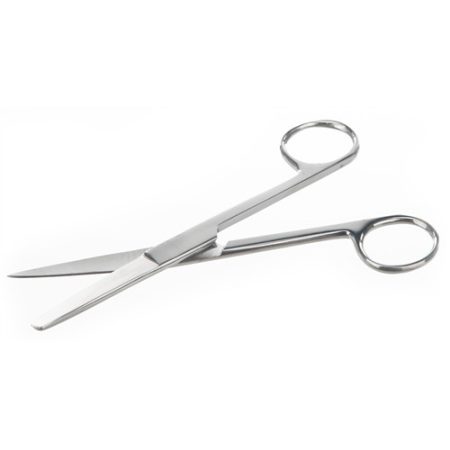 Scissors,st.steel,straight,pointed/blunt length 130 mm