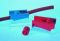 KECK tubing clamp, PBT for tube 14 mm, red