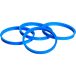   DURAN YOUTILITY Pouring rings GL 45, Polypropylene, cyan for DURAN® laboratory glass bottles pack of 16