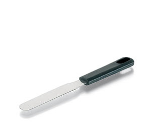 Spatula 200 mm blade length 100 mm, stainless steel, plastic handle, autoclavable