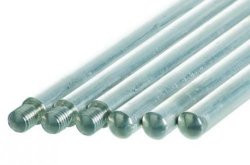 Support rod,steel,galvanized,12 mm o.d.,M10 thread length 500 mm