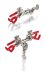 Buret holders,with bosshead,for two burettes