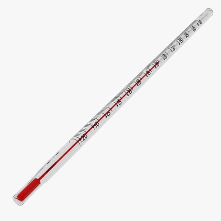 Precision thermometer -10/0...+50:0,5°C 220 mm, special filling red