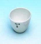   Porcelain crucibles,low form,cap. 6 ml diam. 30 mm,height 19 mm