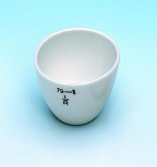 Porcelain crucibles,low form,cap. 29ml diam. 50 mm,height 32 mm