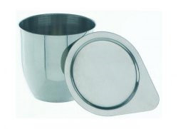 Nickel crucibles,wall thickness 1 mm,cap. 15 ml diam. 30 mm,height 30 mm