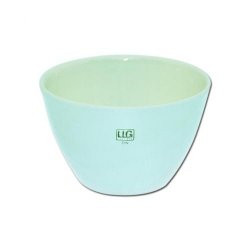 LLG-Porcelain crucible 1/40 DIN 17 ml, 40 mm dia., low form, glazed