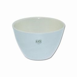LLG-Porcelain crucibles 1/40 DIN 17 ml, 40 mm dia., low form, glazed pack of 5