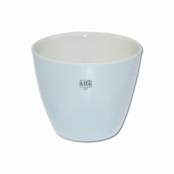 LLG-Porcelain crucibles 2/40 DIN 20 ml, 40 mm dia., medium form, glazed pack of 5