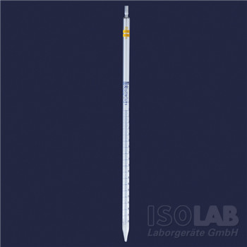 Volumetric pipette 2 ml, class AS blue grad., 330 mm, conformity batch certified