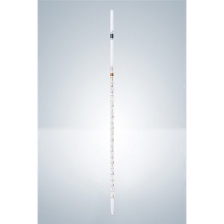 Pipette 0.5:0.01 ml, 360 mm class AS, conformity certified, amber graduated, with dated batch identification