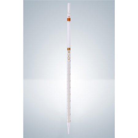 Graduated pipette 20 ml : 0,1 ml clear glass, brown graduated