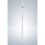   Measuring pipettes 0,5:0,1 ml 360mm, class AS, AR-glass, DIN ISO 835 conformity-certified, blue grad.