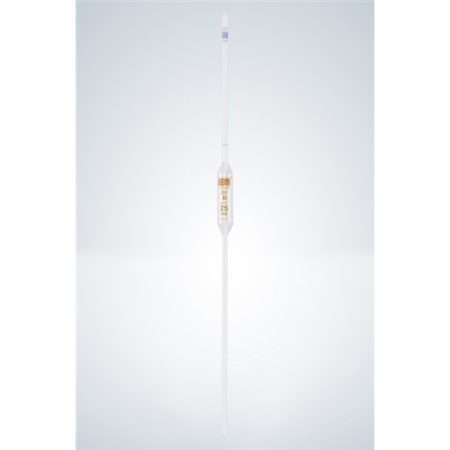 Volumetric pipettes, clear glass 4ml, one mark, cl.B, amber graduation