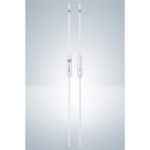   Volumetric pipette 1 ml, class AS AR-clear soda glass, blue graduated, conformity-certified