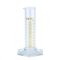   Measuring cylinders with spout, glass 100ml with permanent amber stain graduations