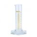   Measuring cylinders with spout, glass 100ml with permanent amber stain graduations