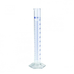 Measuring cylinders 5:0,1ml cl. B, DURAN®, blue grad.