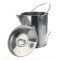   BochemMeasuring can, 10 l, graduated with handle and drain, 18.10 steel
