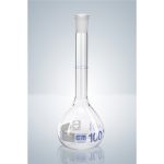   Volumetric flask 5ml, DURAN cl.A, blue grad., NS 10/19 with glass stopper