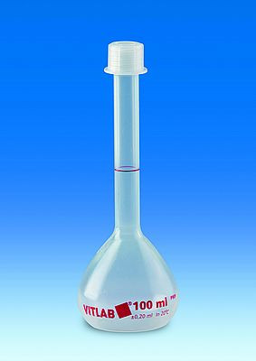 Volumetric flask 10 ml, PFA class A, with screwthread connection