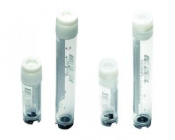 LLG-Cryotubes 1.2 ml, PP, natural external thread with stand foot, writ. area, sterile, 2 bags of 50